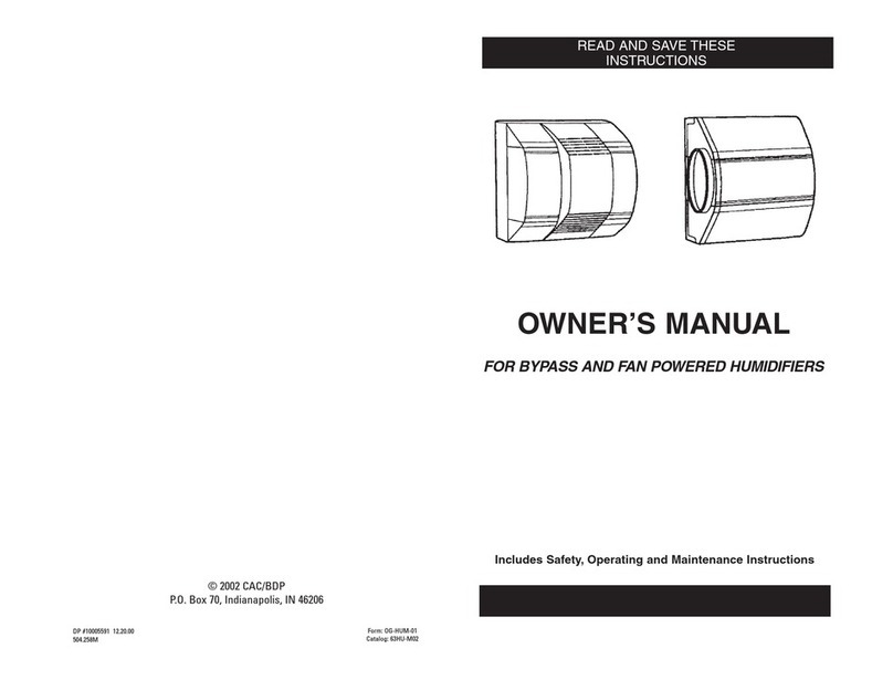 Carrier HUMCCLFP owner's manual