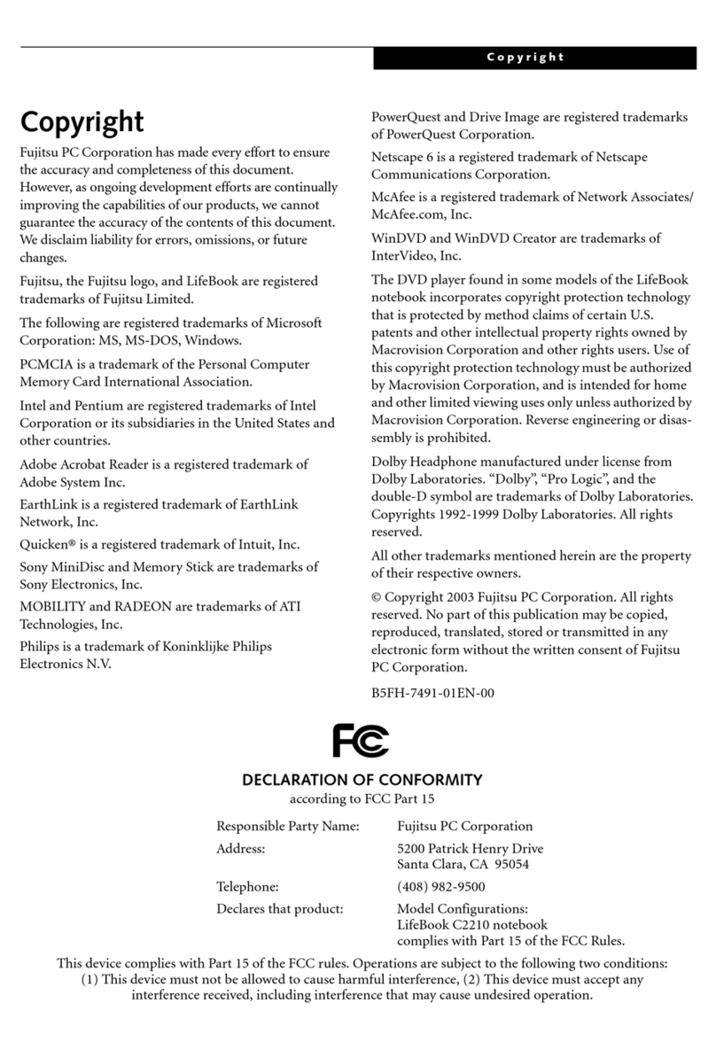 Fujitsu LifeBook C series User manual