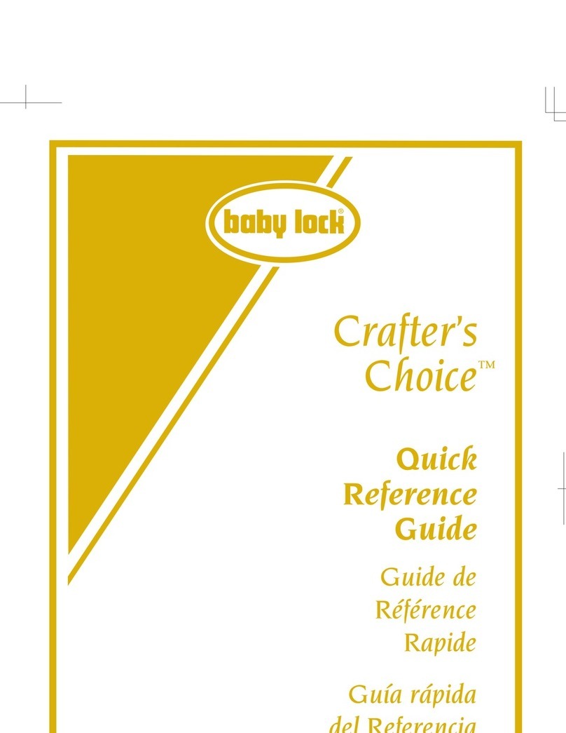 Baby Lock Crafter's Choice BLCC2 Quick reference guide