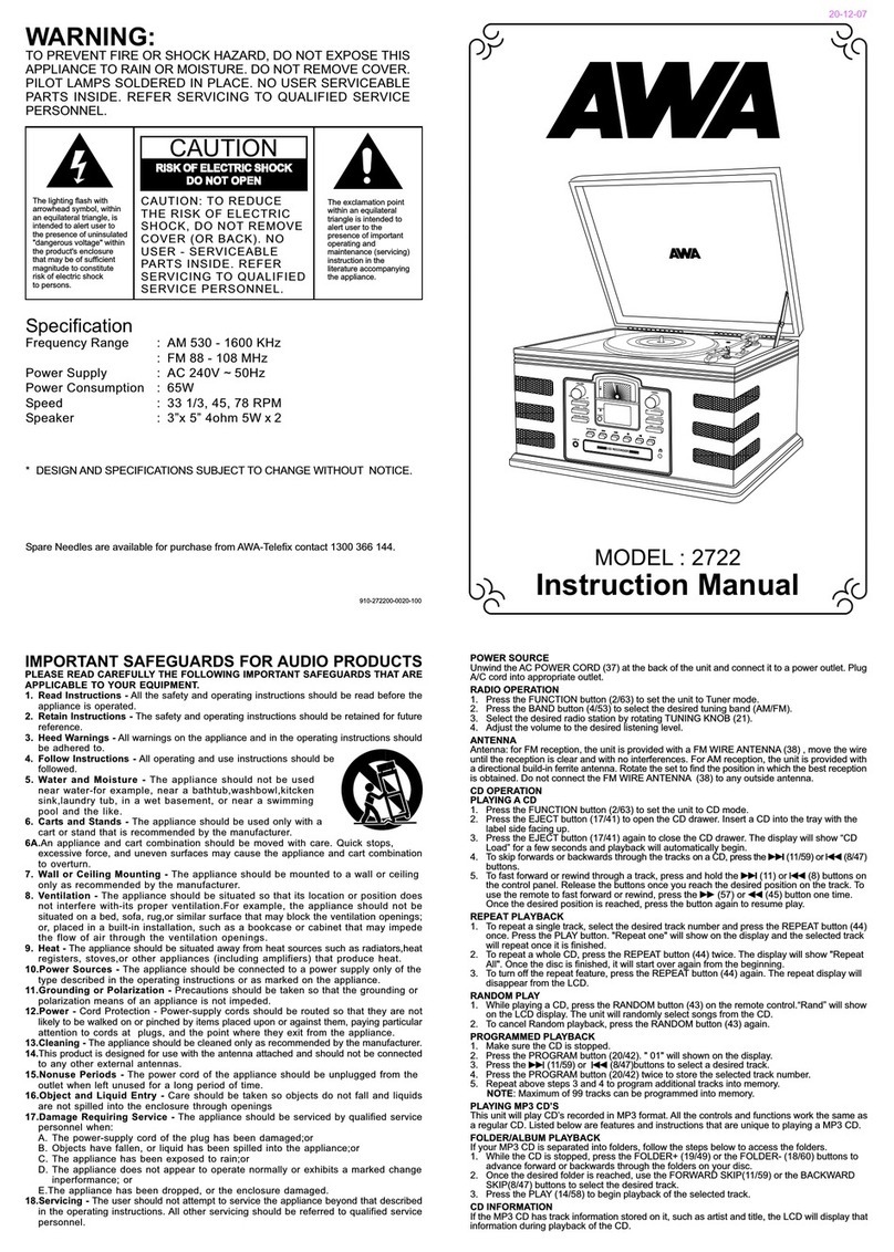AWA 2722 instruction manual