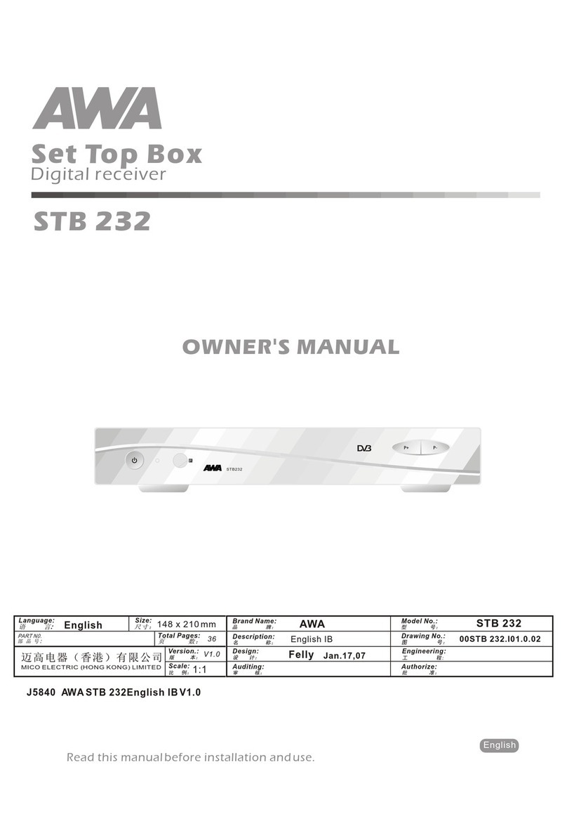 AWA STB 232 owner's manual