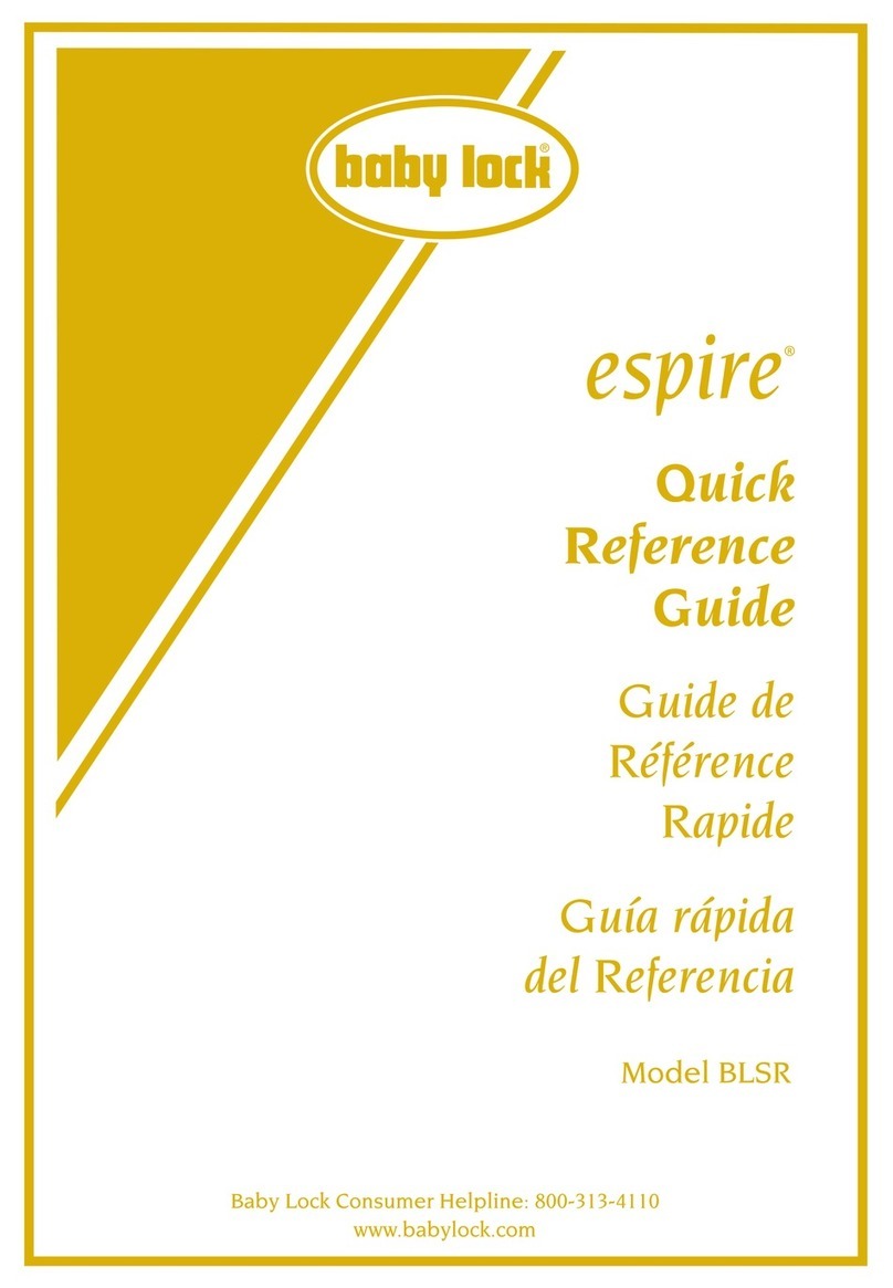 Baby Lock espire BLSR Quick reference guide