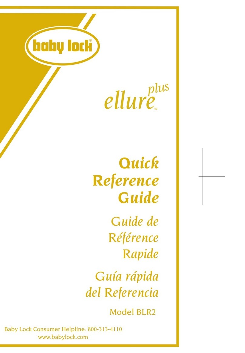 Baby Lock ellure plus BLR2 Quick reference guide Baby Lock ellure plus BLR2 Quick reference guide