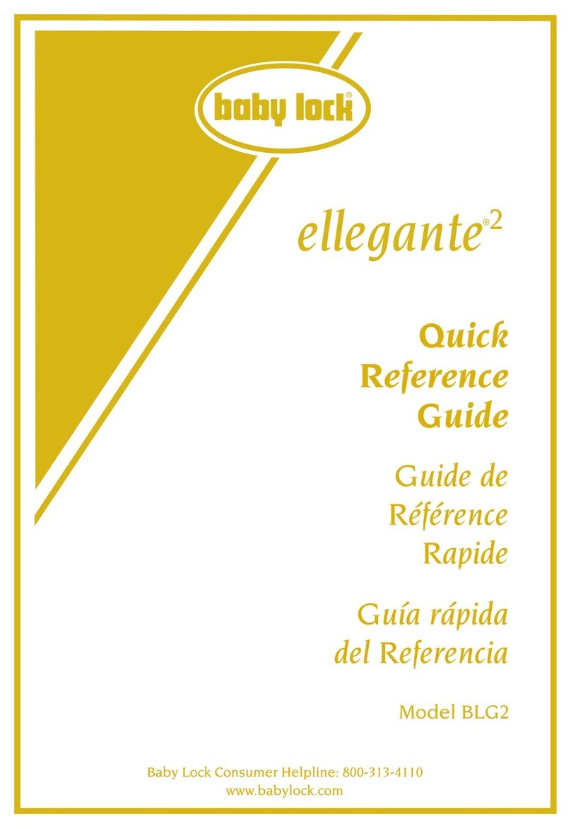 Baby Lock ellegante 2 BLG2 Quick reference guide