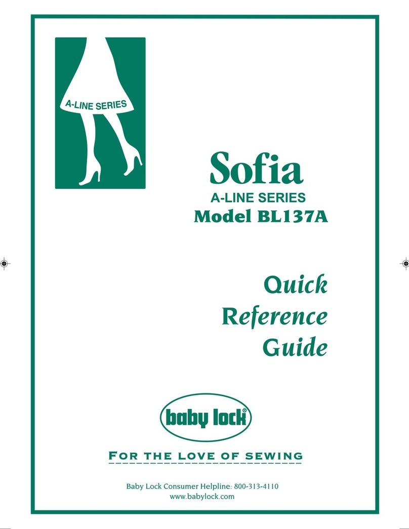 Baby Lock A-LINES Sofia BL137A Quick reference guide