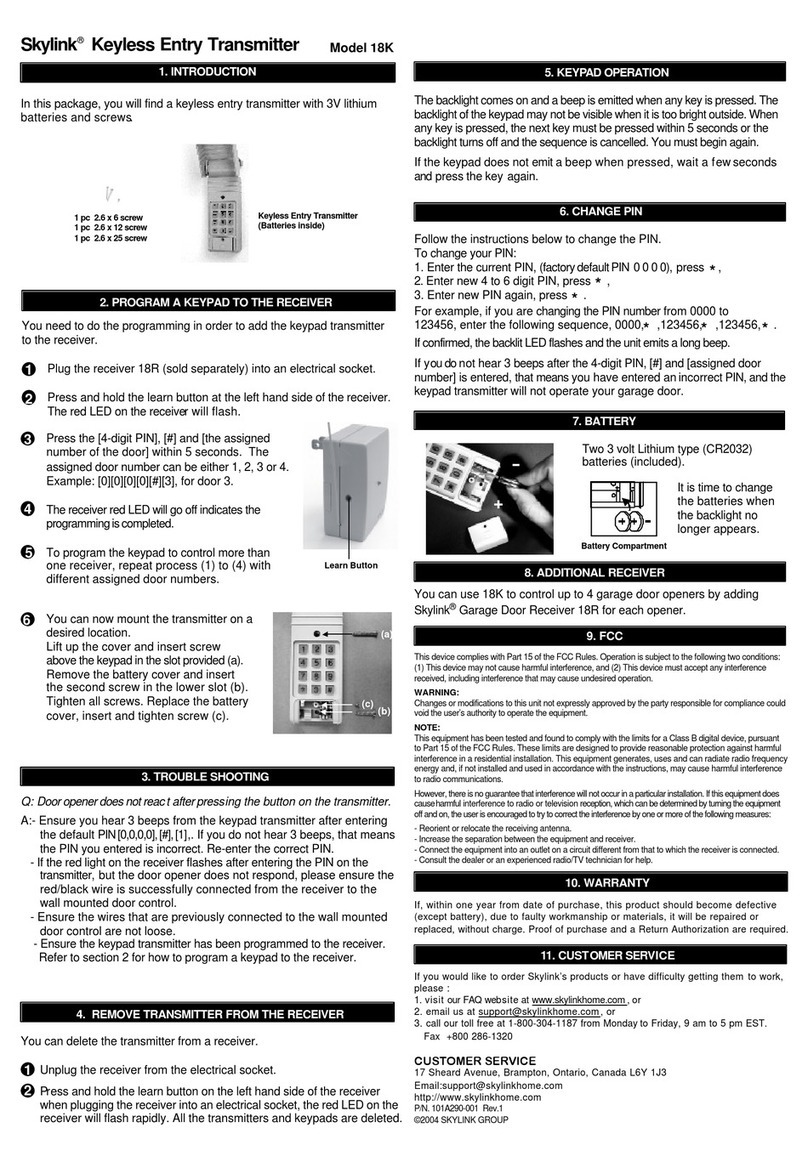 SkyLink 18K manual