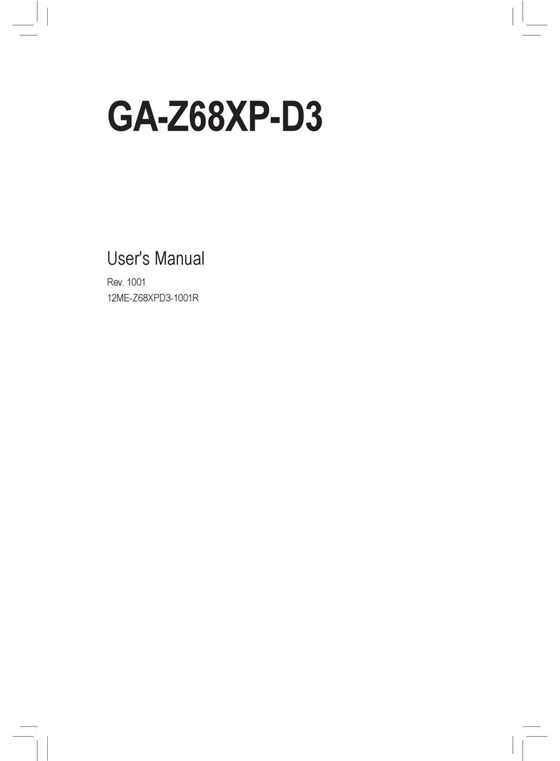 Gigabyte GA-Z68XP-D3 User manual