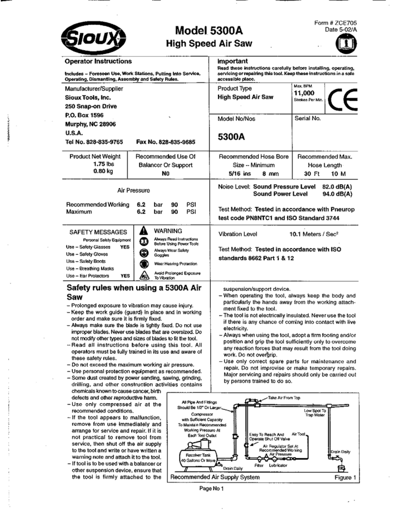 Sioux Tools 5300A operating instructions