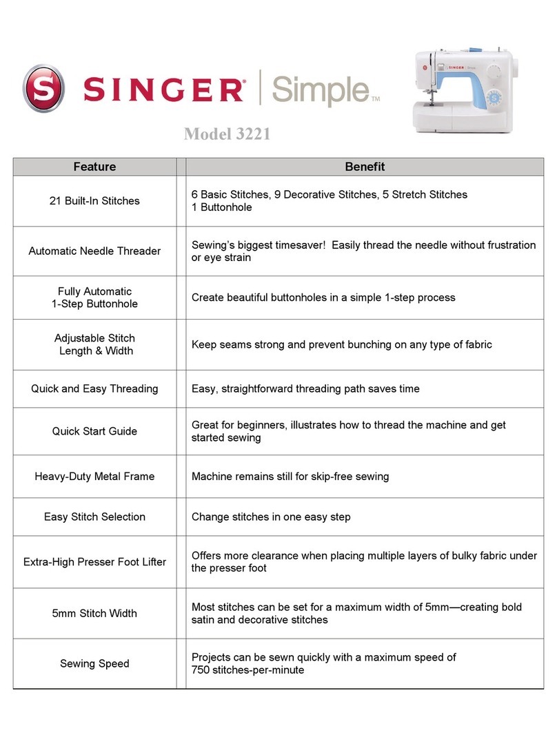 Singer Simple 3221 User manual