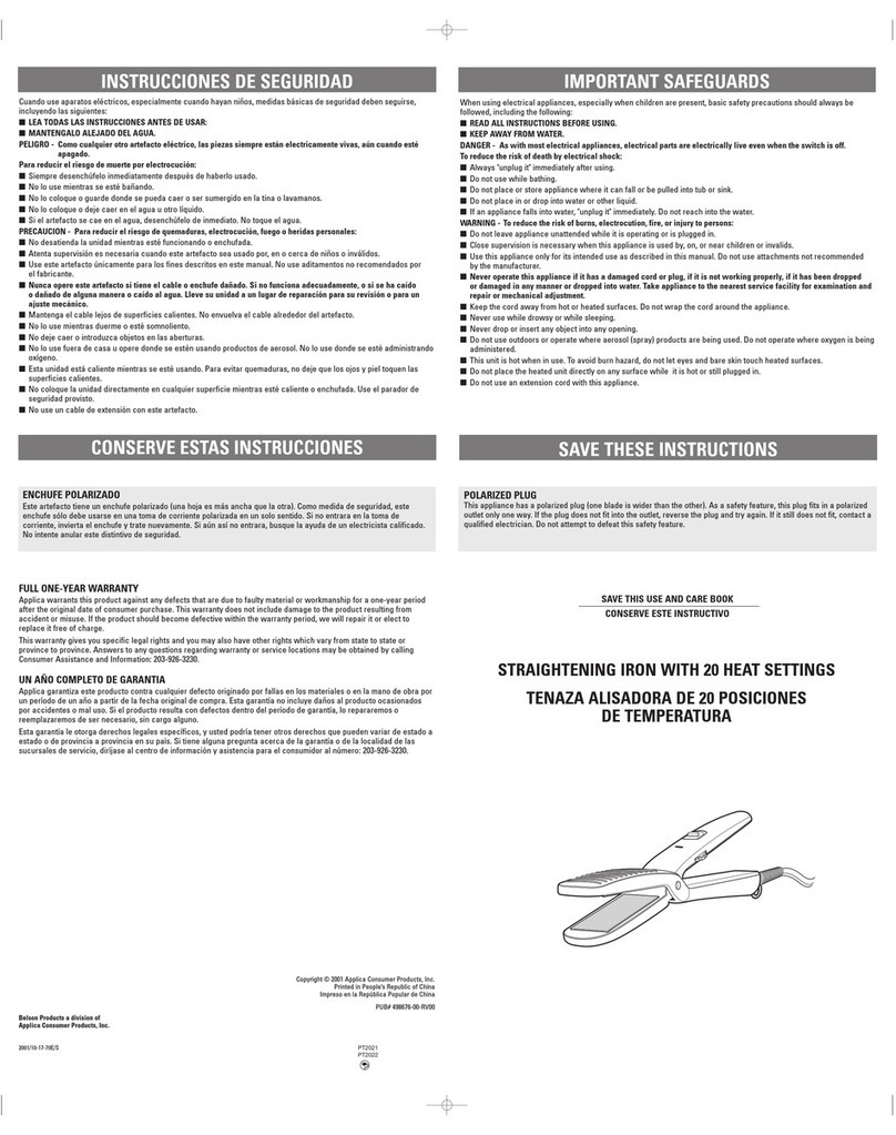 Belson PT2021 Installation instructions