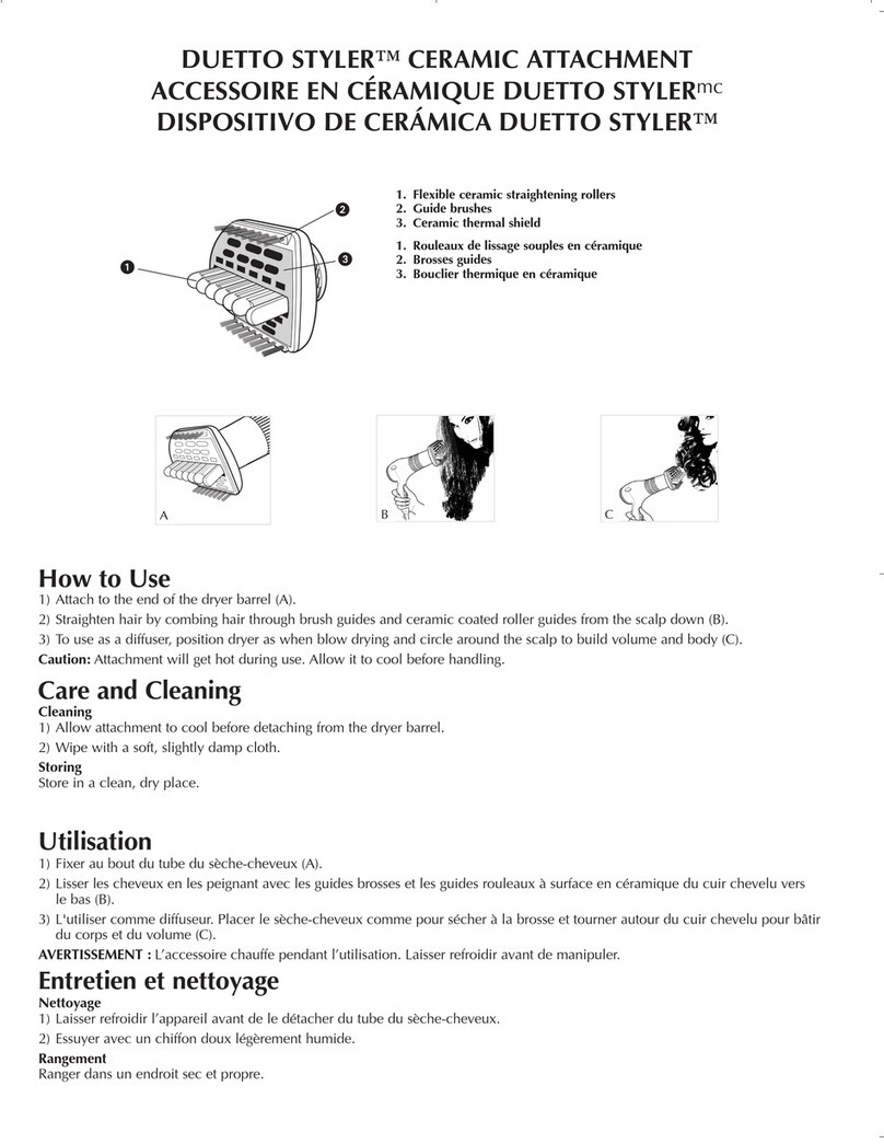 Belson DUETTO STYLER MH2241 Installation instructions
