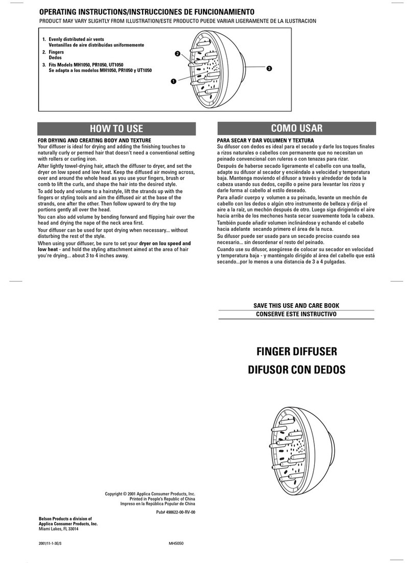 Belson MH5050 Use and care book