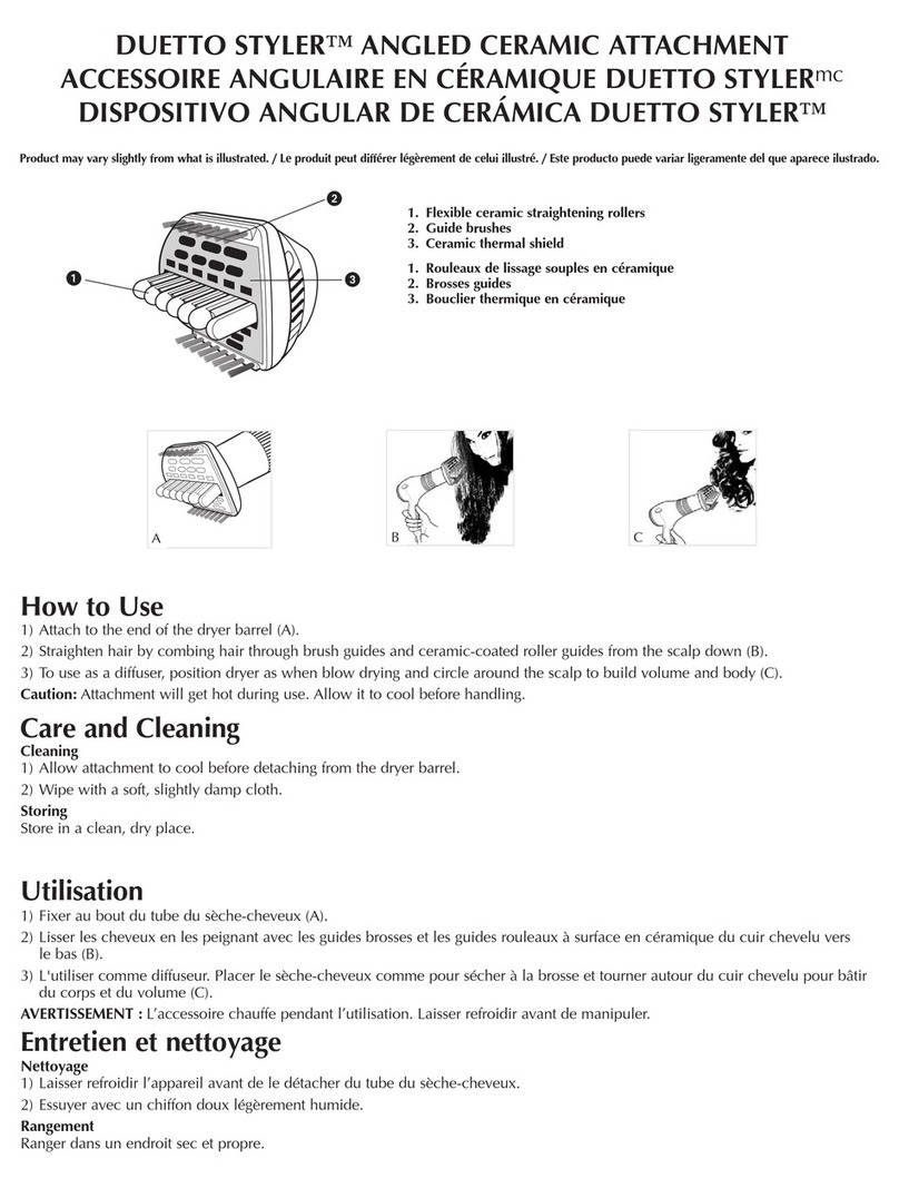 Belson DUETTO STYLER Installation instructions