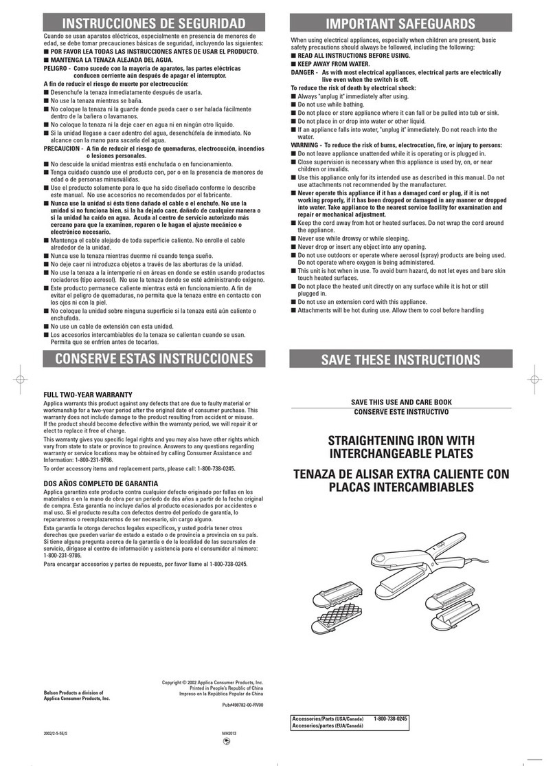 Belson MH2013 Installation instructions