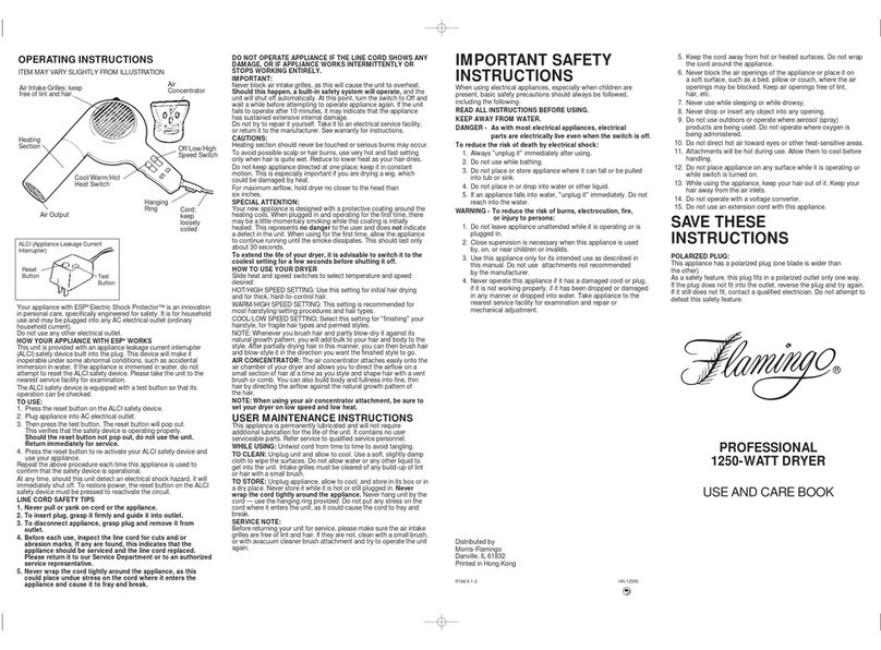 Belson Flamingo HN-1250S Installation instructions