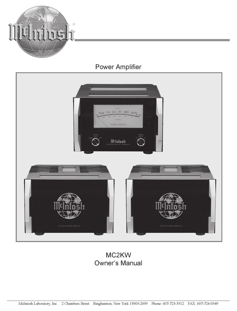 McIntosh MC2KW owner's manual