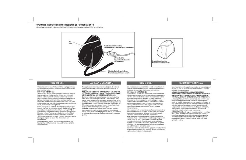 Belson HC-626 Use and care book