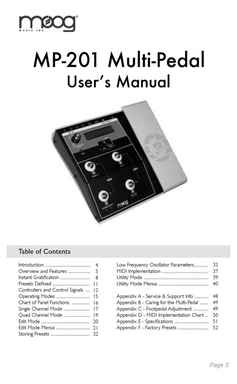 Moog MP-201 Multi-Pedal user manual
