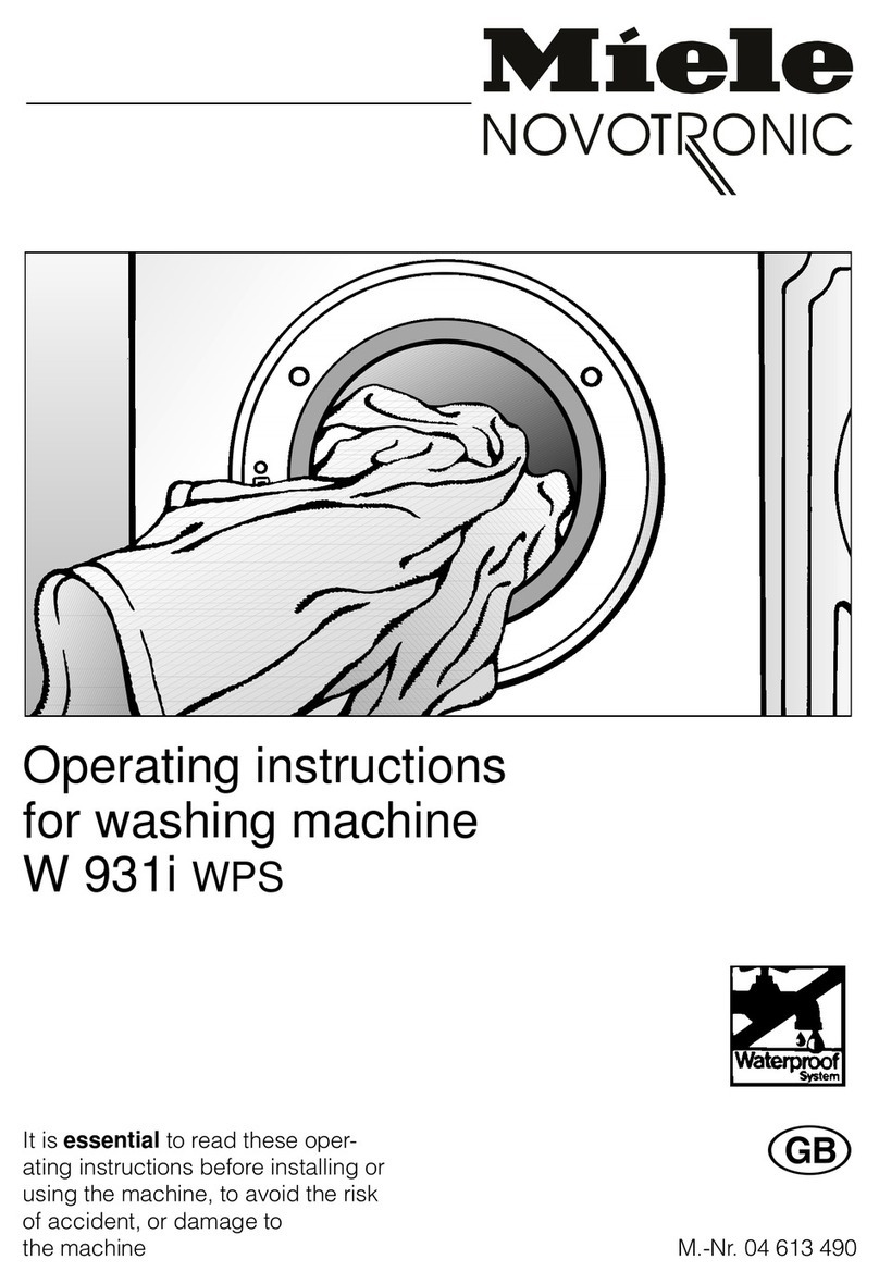 Miele W 931i User manual
