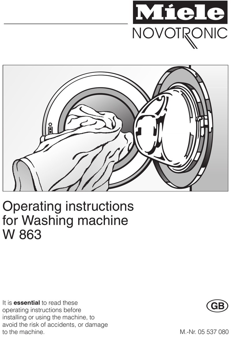 Miele W 863 operating instructions