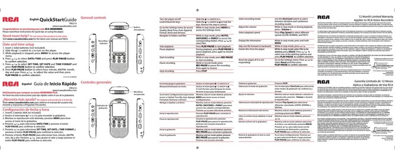 RCA VR5210 quick start guide