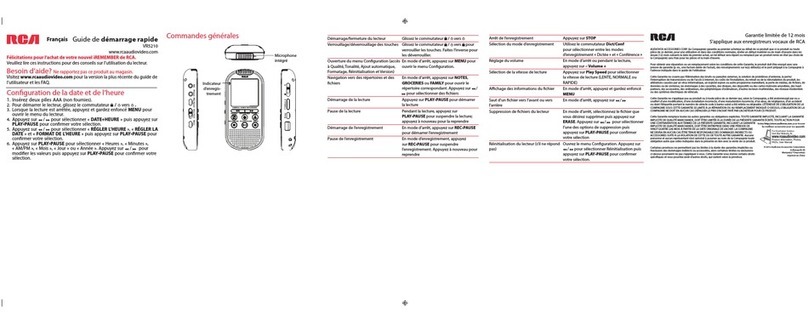 RCA VR5210 Quick start guide