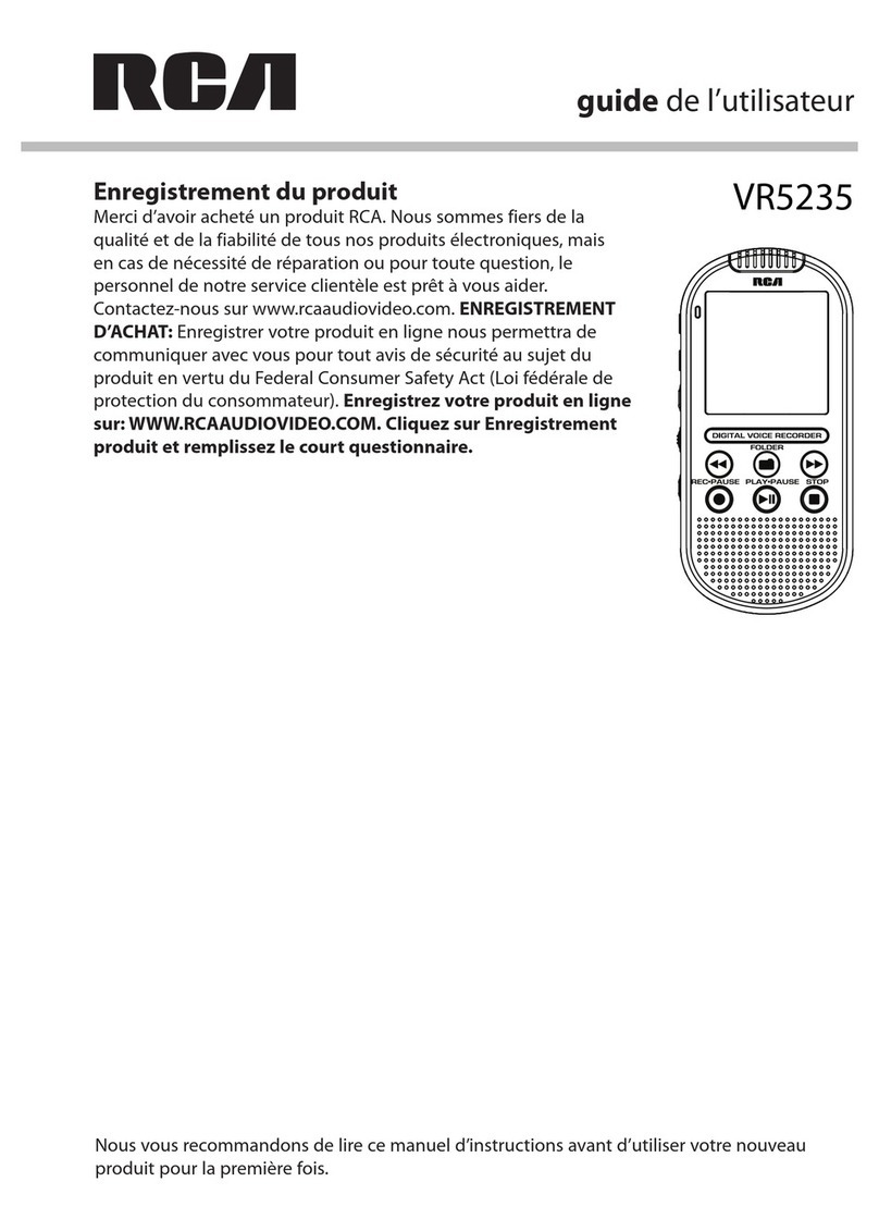 RCA VR5235 Quick start guide