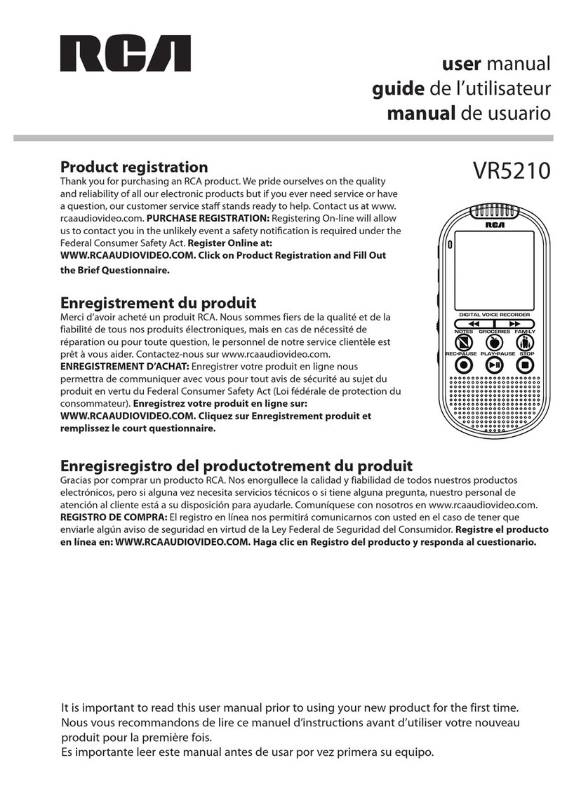 RCA VR5210 Quick start guide RCA VR5210 Quick start guide