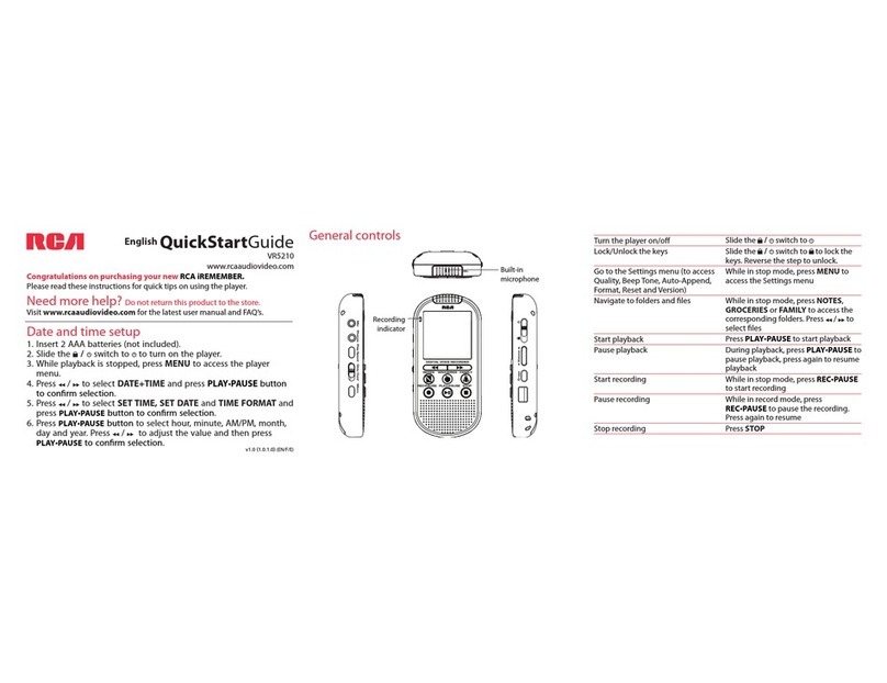 RCA VR5210 quick start guide