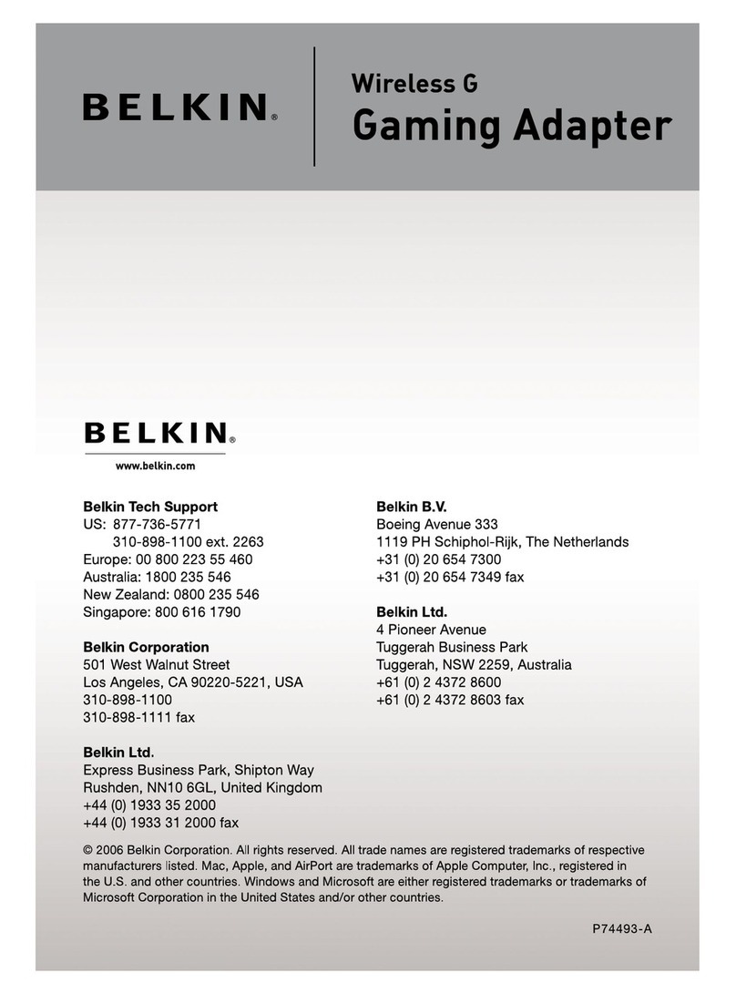 Belkin F5D7330 User manual Belkin F5D7330 User manual