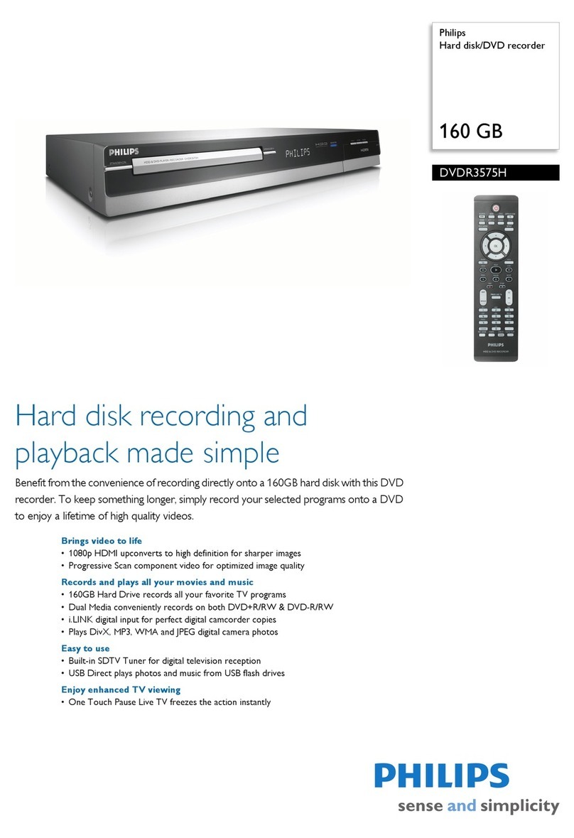 Philips DVDR3575H/ User manual