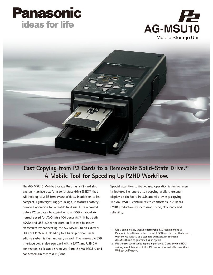 Panasonic AG-MSU10 User manual
