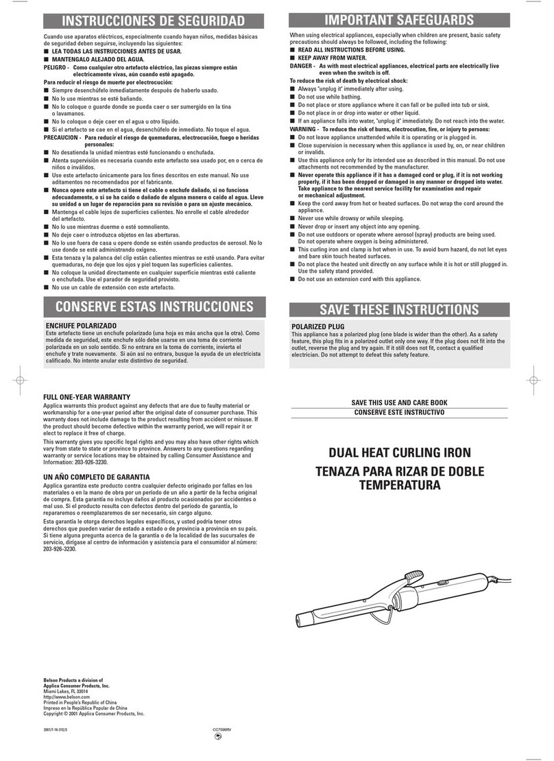 Belson CC7596RV Installation instructions
