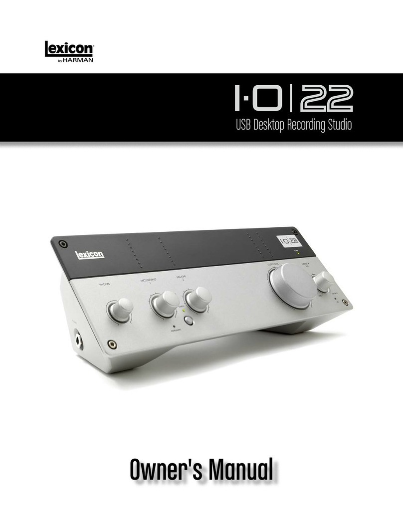 Lexicon I-O|22 User manual