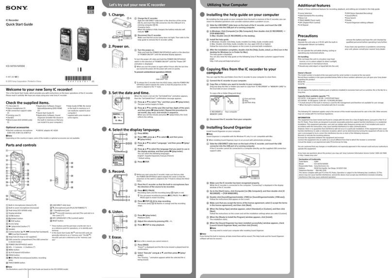 Sony ICD-SX733 User manual