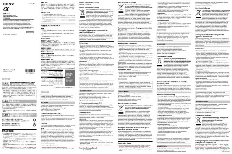 Sony SAL55200-2 User manual