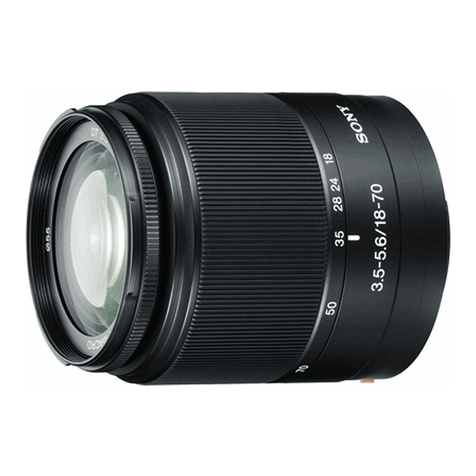 Sony SAL1870 - Zoom Lens - 18 mm instruction & operation manual Sony SAL1870 - Zoom Lens - 18 mm instruction & operation manual