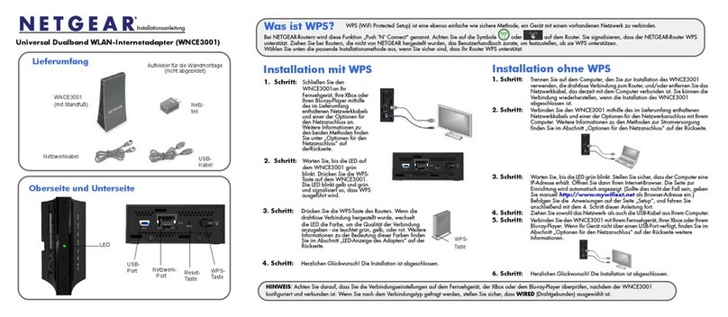 NETGEAR WNCE3001 Installationsanleitung