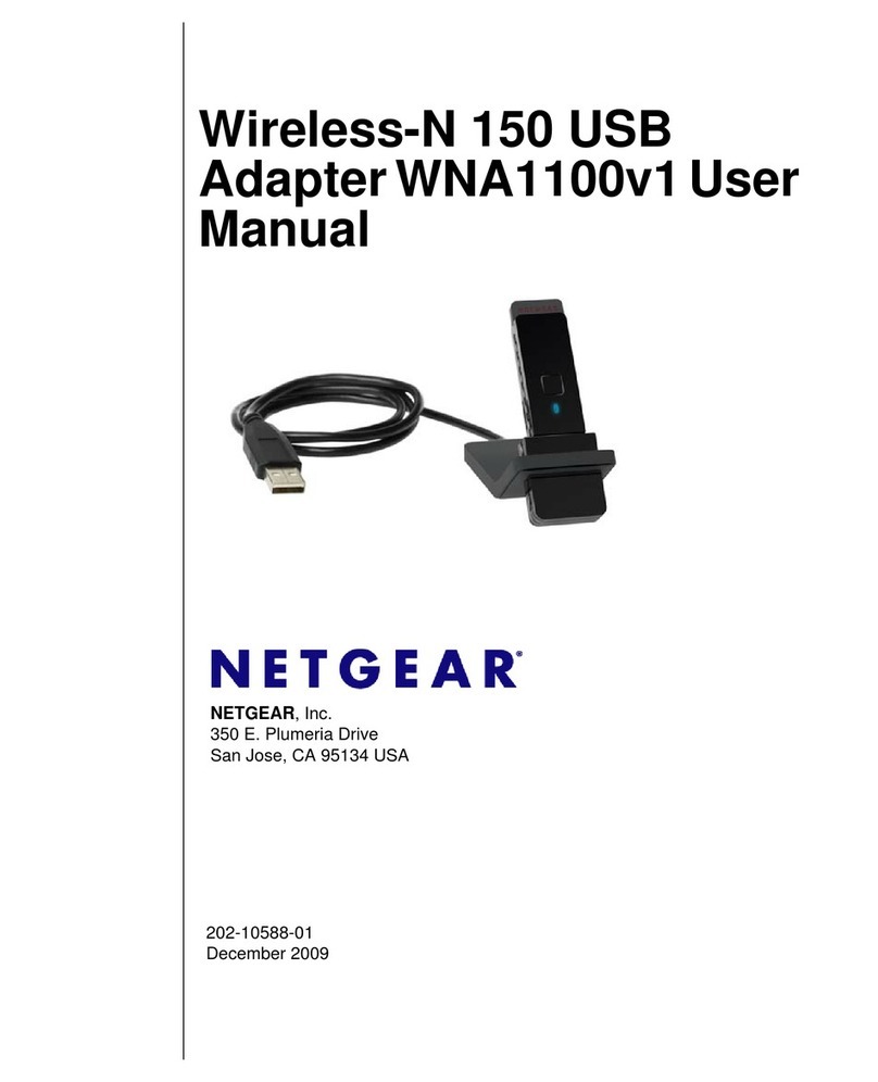 NETGEAR WNA1100 - Wireless-N 150 USB Adapter User manual