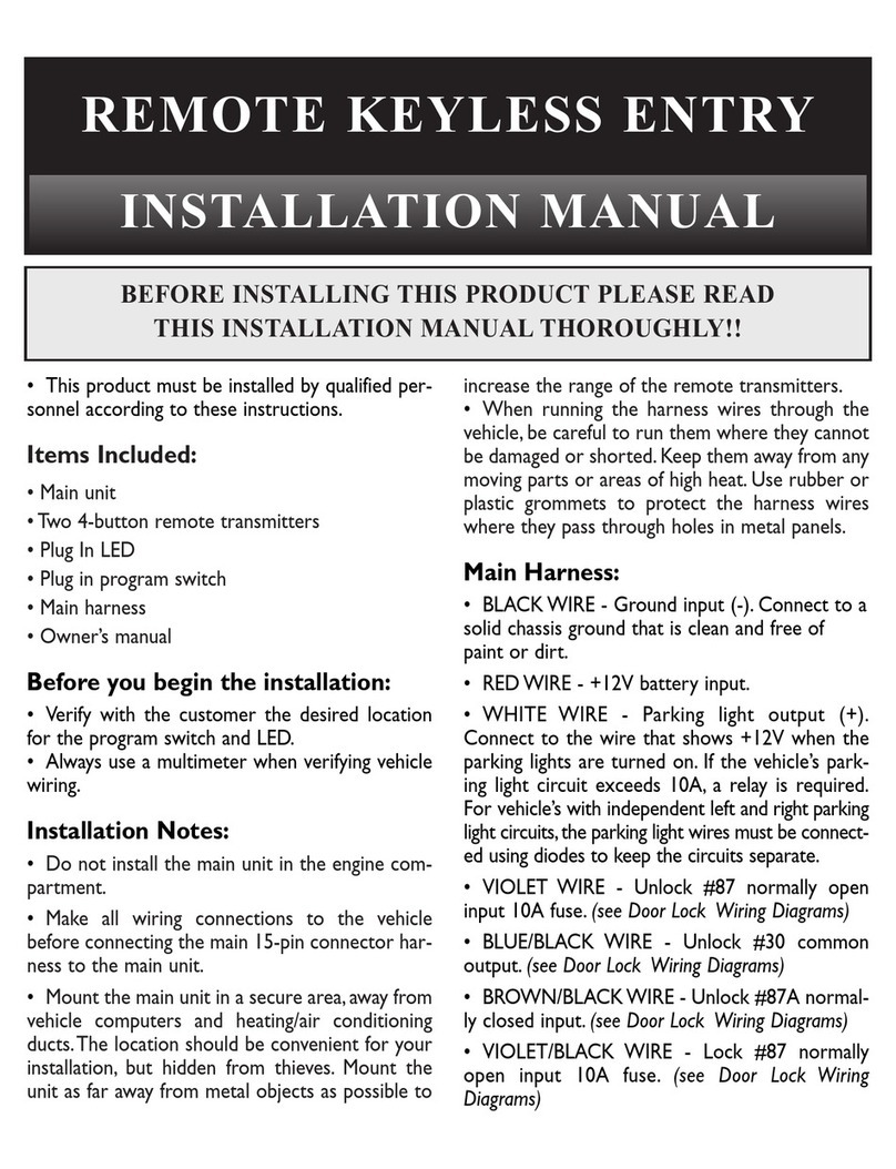 Black Widow Security BW 852 installation manual