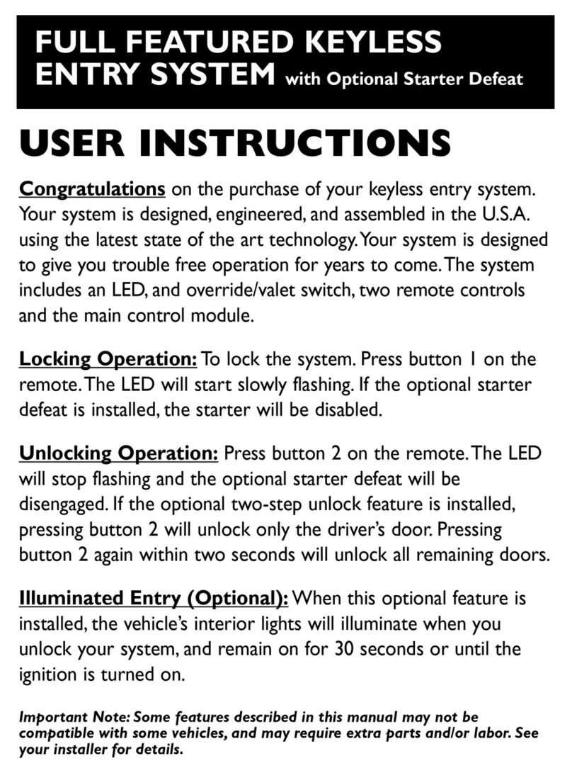 Black Widow Security BW 852 User instructions