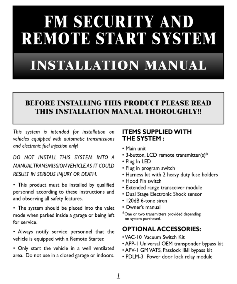 Black Widow Security BW FM 200 K installation manual Black Widow Security BW FM 200 K installation manual