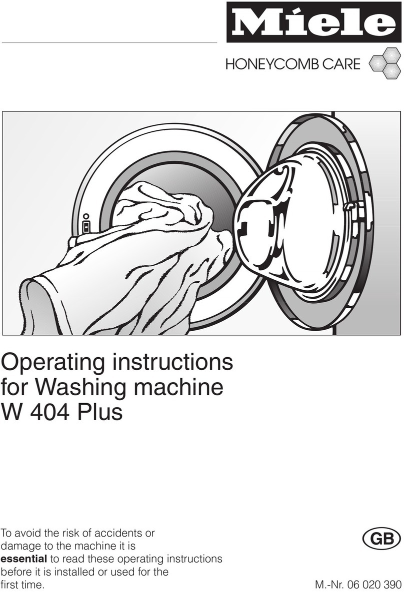 Miele W 404 Plus operating instructions