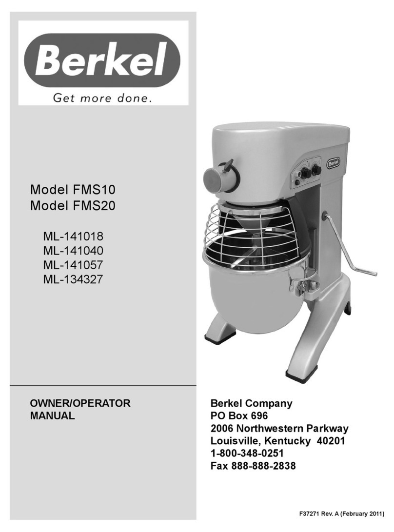 Berkel FMS10 Owner's/operator's manual