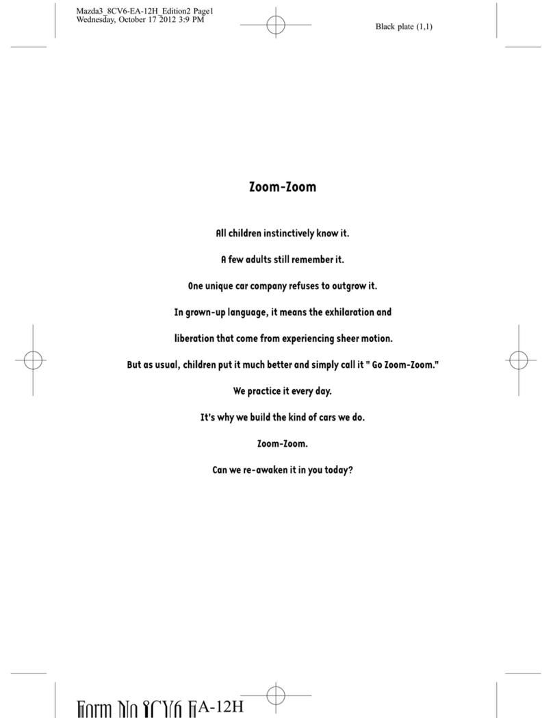 Mazda 2007 Mazdaspeed 3 User manual