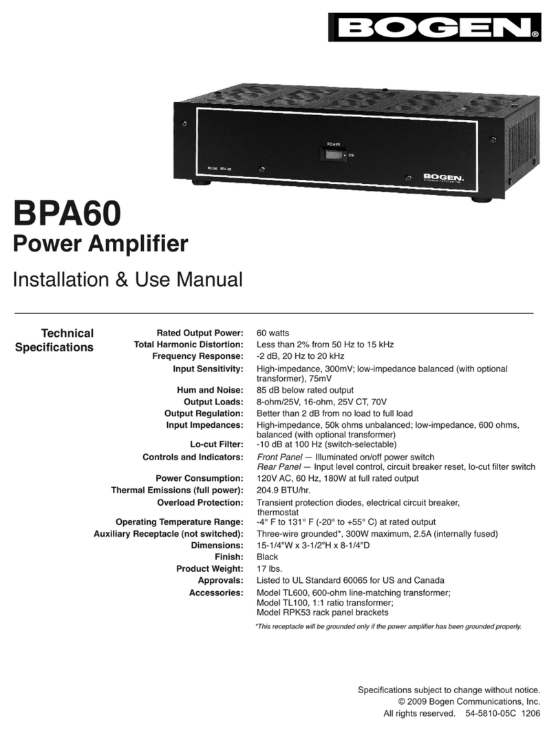 Bogen BPA-60 Instructions for use