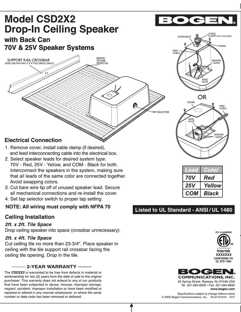 Bogen CSD2X2 User manual