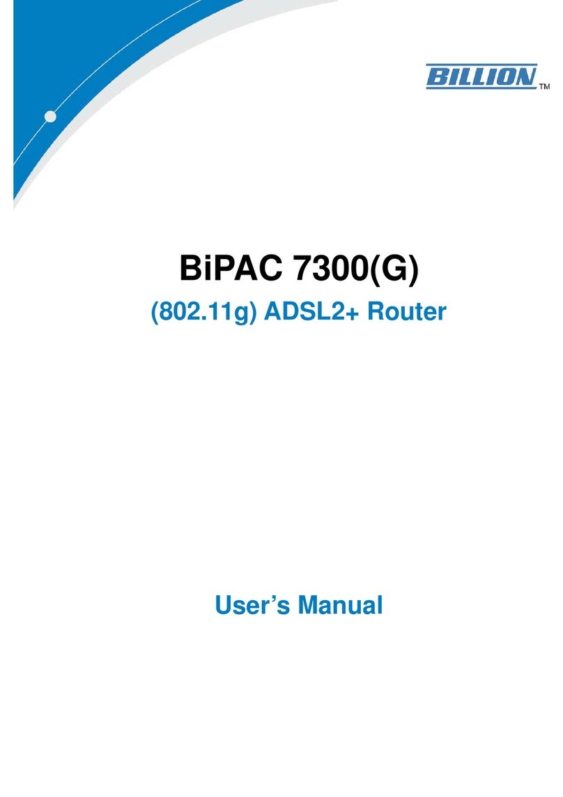Billion BiPAC 7300G User manual Billion BiPAC 7300G User manual