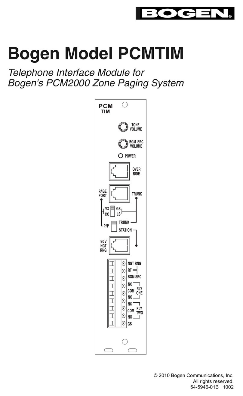 Bogen PCM-TIM User manual