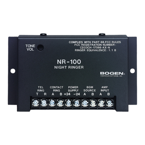 Bogen NR100 Installation & use manual